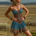 thumbnail image 6 of QUNYINEY Boho Women Dresses Vintage Summer Sleeveless Midi Sundress Loose Fit A Line Casual V Neck Flowy Dresses, 6 of 8