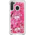 thumbnail image 2 of Compatible with Samsung Galaxy A21 Case Liquid Glitter Cute Stylish Slim TPU Silicone Quicksand Sparkle Shockproof for Women Girls Protective Case for Samsung Galaxy A21 Cherry Blossoms YB, 2 of 12