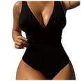 thumbnail image 1 of MKLEKYY Traje De Baño Mujer Women'S Solid Color Summer Beach Swimsuit Swimsuit, 1 of 6