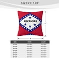 thumbnail image 4 of ZICANCN Decorative Throw Pillow Covers , America Usa Arkansas State Flag Couch Sofa Decorative Knit Pillow Covers for Living Room Farmhouse 22"x22", 4 of 8