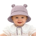 thumbnail image 7 of Splozh Baby Hat Cute Wide Brim Sun Protection Adjustable Summer Bucket Hat Baby Sun Hat Baby Hat,Purple,3-12 Months, 7 of 7