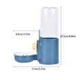 thumbnail image 4 of Decodeary ABS Hanging Pet Dispenser 500ml Rabbit Water Outlet 500ml Capacity Dispenser Bowl With Sink And Clean Water Water Deep Blue, 4 of 6