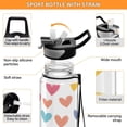thumbnail image 4 of Sports Water Bottle 1000ML Tritan Food Grade Clear Water Bottle Fitness Outdoor Sports Bike Heart Pattern, 4 of 7