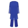 thumbnail image 2 of HULIJA 3 Pieces Mother of The Bride Dress Pant Suits Formal Evening Gowns with Jacket Party Gown Blue XXL/2XL, 2 of 7