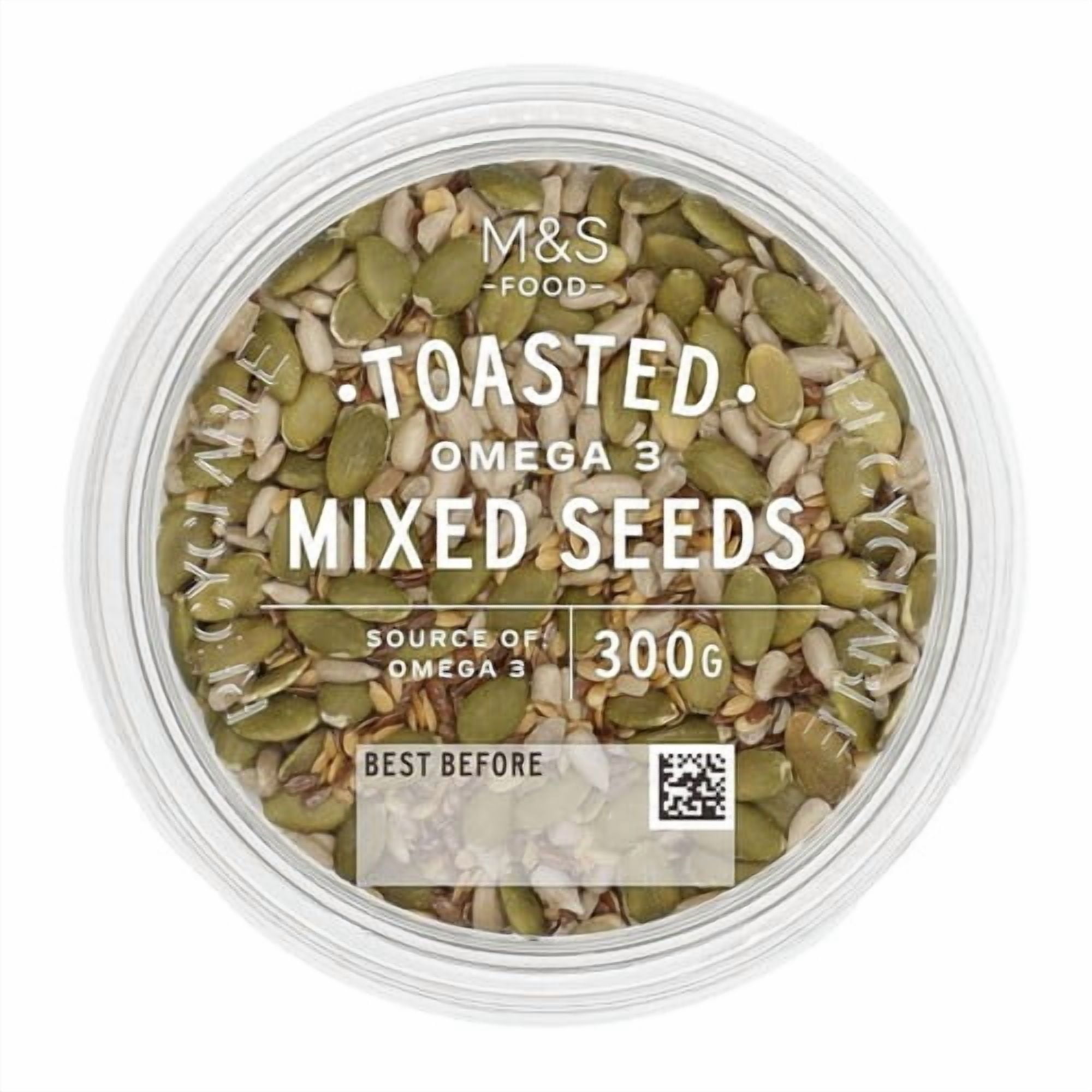M&S Toasted Omega 3 Mixed Seeds 300g, British Import (Pack of 3)