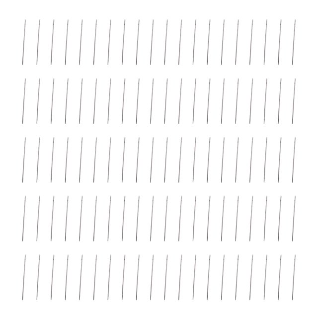 100 agujas de coser a mano de acero inoxidable, duraderas y resistentes al óxido, muy utilizadas para manualidades de cuero, tela y muebles. 100 agujas pequeñas (0,03 x 1,7 pulgadas de largo).