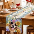 thumbnail image 5 of Spring Dog Table Runner 72 Inches, Retro Watercolor Botanical Floral Sunflower Bed Runner Dresser Scarves Tabletop for Indoor Outdoor Parties/Ceremony/Banquet, 18" x 72", 5 of 8