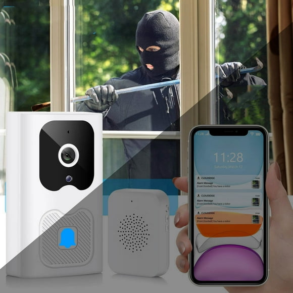 EQWLJWE Clearance Deals,Intelligent WIFI Night Vision Low Power VGA Video Doorbell APP Remote Language Intercom Mobile Phone Push Notification