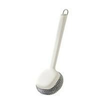 1 Pack Kitchen Dish Brush Handle Dish Scrubber Built-in Scraper, Scrub Brush for Pans, Pots, Kitchen Sink Cleaning, Dishwashing and Cleaning Brushes are Perfect Cleaning Tool