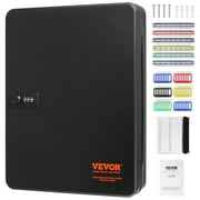 VEVOR 48-Key Cabinet, Key Safe with Combination & Key Lock, Digital Security Storage Box Steel Key Organizer with Adjustable Racks,48 pcs Colorful Key Tags and A Record Card for School, Office,Hotel
