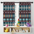 thumbnail image 5 of Blackout Kids Curtains,Blue and Orange Geometric Boho Pattern Childrens Insulated Curtains Set Of 2,Bedroom Essentials,Toddler Room Decor 42x54in(106x137cm), 5 of 5