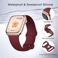 thumbnail image 2 of Sport Silicone Band Compatible with Apple Watch Bands 40mm 38mm 41mm 44mm 45mm 42mm 49mm Women Men,Soft Wristband Waterproof Replacement Sport Strap for iWatch Bands Series 9 8 7 6 5 4 3 2 1 SE Ultra, 2 of 7
