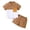 Khaki, variant on Boys' Blend Short Sleeve Shirt Set Casual Summer Two Piece Outfit with Collar & Solid Colors Suspender Pant Set Toddler 6t Boys Track Suit Baby Set Boy Tracksuit Jacket Pant Set Baby Boy 6