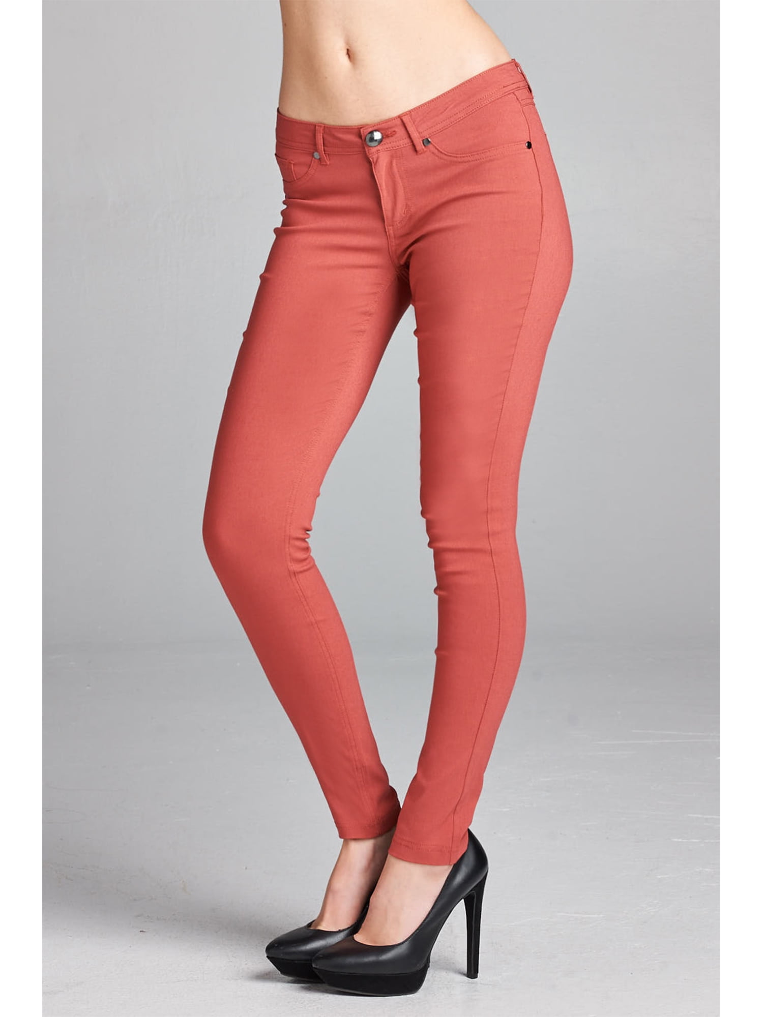 Low Waisted Skinny Fit New RRP £20 EX NEW LOOK Supersoft Red Ladies Jeans