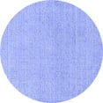 thumbnail image 1 of Ahgly Company Indoor Round Solid Blue Modern Area Rugs, 3' Round, 1 of 4