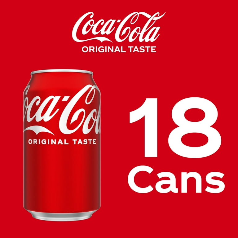 Coca-Cola Classic Soda, Refreshing Original Taste, 18 Pack 12 fl