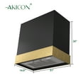 thumbnail image 6 of Akicon 600 CFM Wall Mounted Range Hood, Stainless Steel Range Hood 30 inch, Energy Saving, Ducted Kitchen Hood for Cooking, Powerful Vent Motor, Jet Black with Gold, 6 of 7