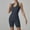 Dark Gray, variant on Halter Bodysuit for Women Solid Color Sleeveless Crew Neck Padded Slim Shapewea Push Up Shaping Lingerie
