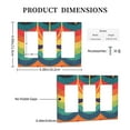 thumbnail image 3 of Vibrant Painting Colorful Wave Switch Cover Decorative Wall Plate 3-Gang Standard Size, 3 of 5
