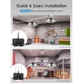 thumbnail image 6 of Toberich 2 Pack Plug in Garage Light, Upgraded 200W 20000LM Linkable LED Shop Light, 6500K Ceiling Lights w/ 6 Deformable Panels for Garage, Warehouse, Barn, Basement (Built-in ON/Off Switch), 6 of 8