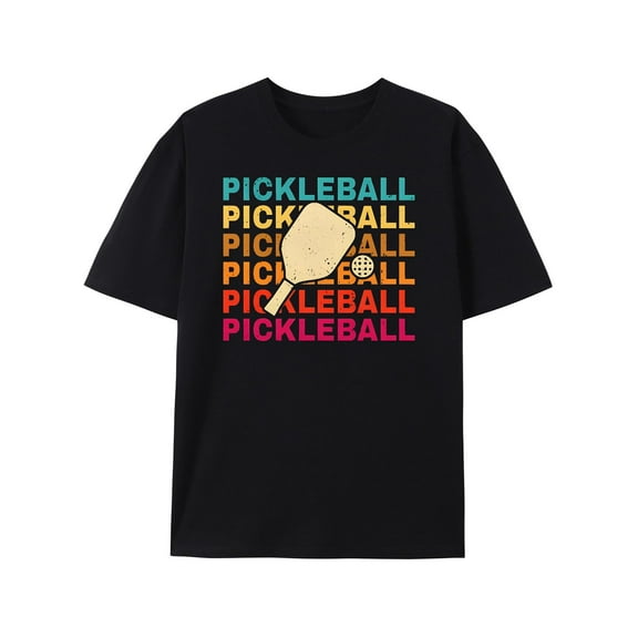 Funny Pickleball Graphic T-Shirt,Gift for Pickleball Lovers,Classic Fit Pure Cotton Tops for Men Women