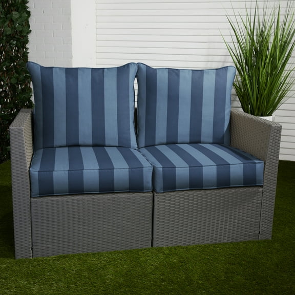 Sorra Home Preview Capri Indoor/Outdoor Deep Seating Loveseat Pillow and Cushion Set