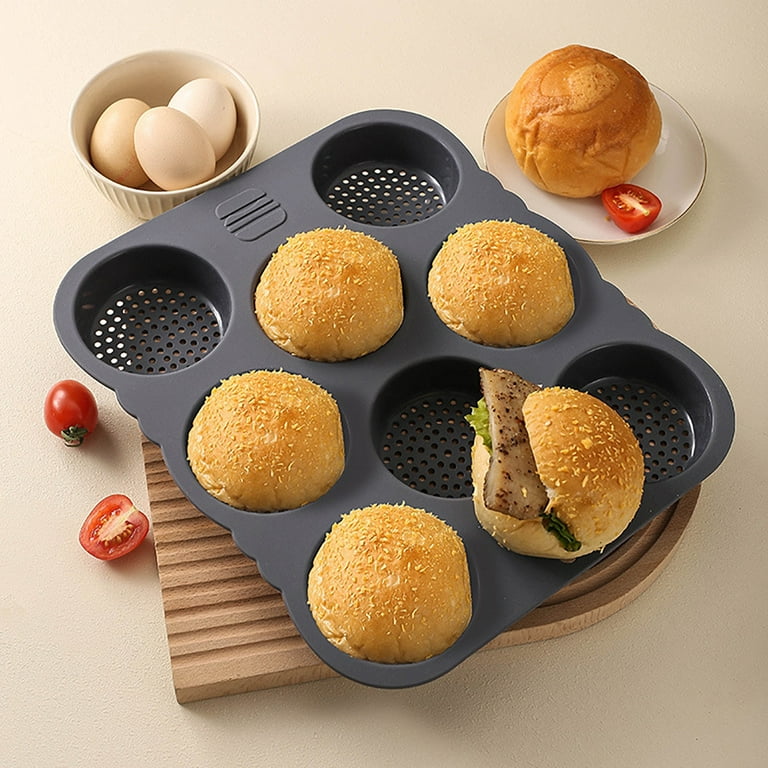 Durable 8-compartment Silicone Hamburger Bun Mold Pan Baking for Home  Kitchen – the best products in the Joom Geek online store