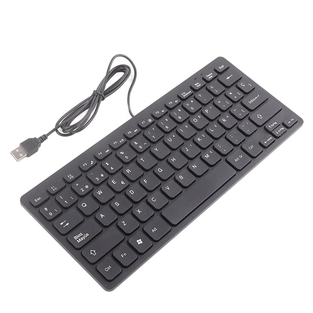 Teclado con cable, mini teclado portátil en español con cable, teclado en español fiel a su promesa