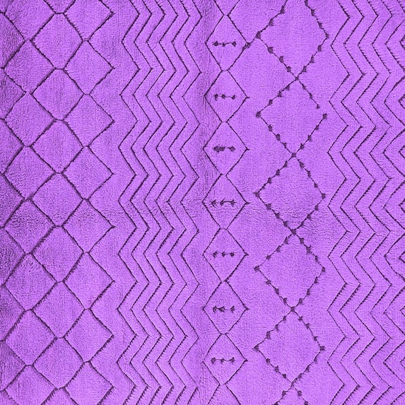 Ahgly Company Indoor Square Oriental Purple Industrial Area Rugs, 8' Square