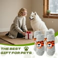 thumbnail image 7 of TELOLY 4Pcs Dog Socks,Anti-Shedding Cotton Knit Dog Clothes,For Hardwood Floors Dog Socks to Prevent Licking Paws,Gray2, 7 of 7