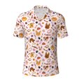 thumbnail image 2 of Daiia Cute Dog Pattern Men’s Polo Shirts,Solid Deck Shirt,Classic Fit, Breathable Cotton Polo for Casual and Sport Wear-Small, 2 of 9