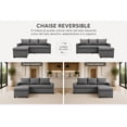 thumbnail image 2 of Sala Esquinera Modular El Bazar Store Vancouver Gris oxford 175x130 cm Sofa Lado derecho ó izquierdo Económica, Tela Lino, 2 of 7