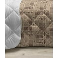 thumbnail image 3 of Abstract Down Alternative Comforter, Stitching Like Looking Retro Style Circular Motifs Round Formations, Microfiber Quilt for All Season, 5 Sizes, Eggshell and Chocolate, by Ambesonne, 3 of 3
