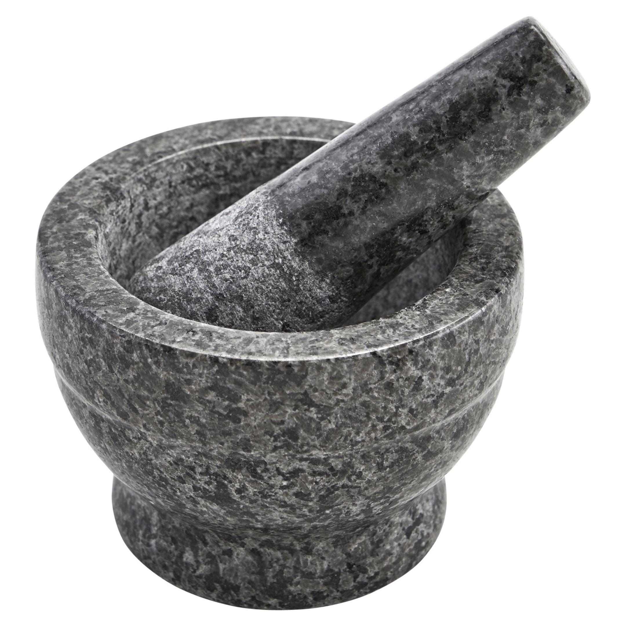 IMUSA 3.75" Polished Gray Colored Granite Mortar and Pestle
