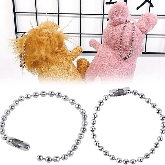 100Pcs Beads Chain Dog Tag Metal Chain Jewelry Chain Pendant Chain Chain Keychains With Connectors