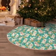 thumbnail image 6 of Daiia SHIBA WITH FLORAL Drawing Merry Christmas Tree Skirt , Xmas Large Lace-up Tree Skirt, Santa Snowflakes Rustic Home Decorations New Year Party Farmhouse Decor-48", 6 of 7