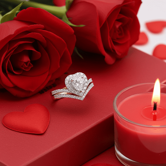 Diamond Celebrity's Silver 1.66ct VVS D Heart Shape Moissanite Women Yellow Bridal Heart Ring SZ7