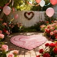 thumbnail image 6 of RKSTN Valentines Welcome Door Mat Heart-shape Outdoor Welcome Mats for Front Door Non Slip Heart Floor Mat Valentines Rug for Outside Front Porch Entryway Decor 16" x 20", 6 of 6