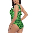 thumbnail image 4 of Goofa green Skull Pattern Women's One Piece Swimsuits Tummy Control Bathing Suits Asymmetric One Shoulder Swimwear-Large, 4 of 6