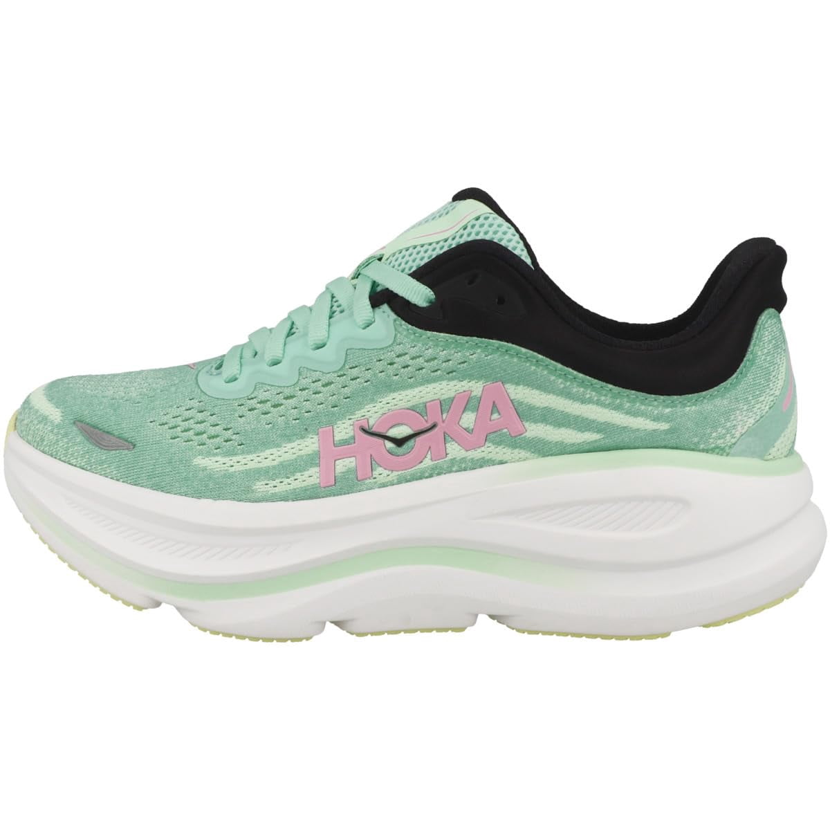 Hoka Women's Bondi 9 Sneaker, Blue Spark/Mint Fluorite, 7.5