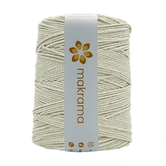 Makrama Cuerda de Algodón Hilo Cuerda / Cordón 2mm Crudo 2 mm x 340 metros Crudo Makrama Cuerda 2mm