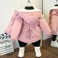 thumbnail image 5 of KYAIGUO Kids Baby Fall Winter Jacket for Girls,Little Girls Hooded Long-Sleeve Cotton Coats Zipper Fleece Outwear Thickened Warm Windproof Plush Jacket Outwear Top for 1-8Y, 5 of 8