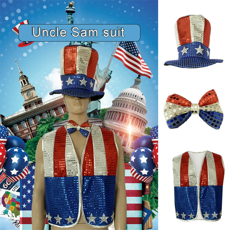 4th of July Decoration Uncle Sam's Hats Felt Ornaments 