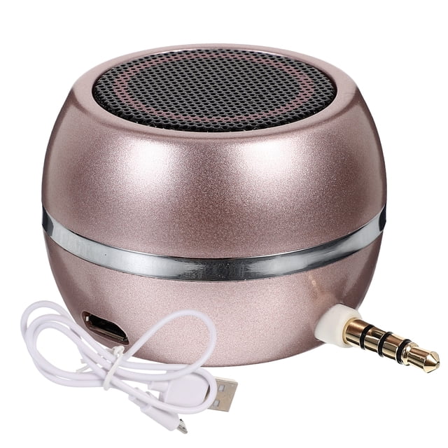 Shisuyan External Speaker With Aux Input Usb Rechargeable Stylish Design For Desktop And Mobile Devices