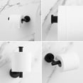 thumbnail image 6 of Bathroom Hardware Set Matte Black, 10 Pieces Bathroom Accessories Set Includes Includes 2 Packs 24 Inch Towel Bar, Towel Ring, Toilet Holder and 4 Packs Towel Hooks, 6 of 13
