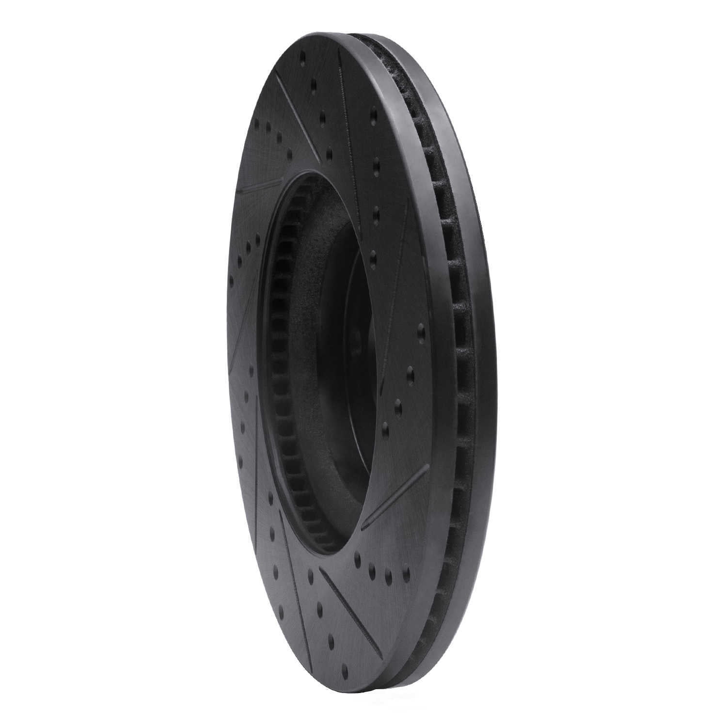 Dynamic Friction Company 633-54073L DFC Brake Rotor - Drilled And Slotted - Black