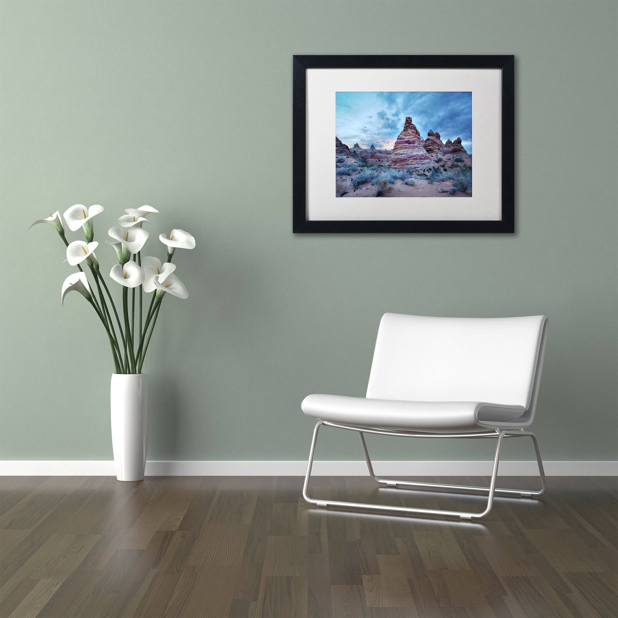 Trademark Fine Art "Cottonwood I" Canvas Art by Moises Levy White Matte, Black Frame