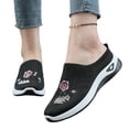 thumbnail image 2 of YOUYEDIAN Mules for Women Versatile Round Toe Comfy Fashion Floral Print Flats Casual Backless Sport Soft Walking Shoes, 2 of 5