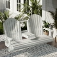 thumbnail image 5 of Wildridge Heritage 5' Porch Swing with Console, White - Outdoor Weather Resistant Recycled Plastic Furniture for Patio, 5 of 6