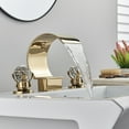 Free Shipping! Gold Widespread Waterfall Bathroom Sink Faucet 2 Handle ...